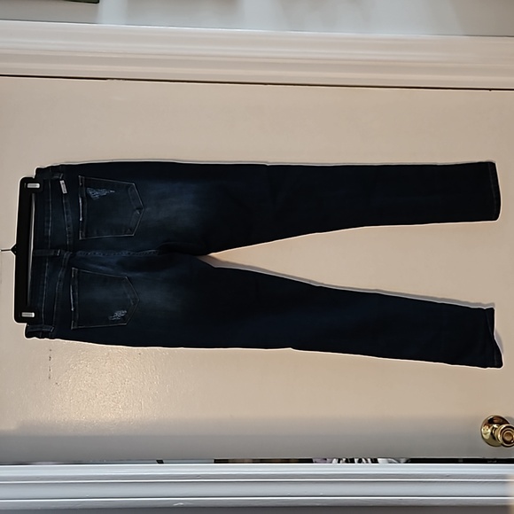 Kacan distressed patchwork leopard skinny jeans size 9/28 NWOT - Picture 5 of 9